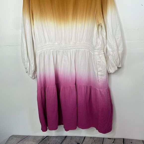Universal Thread Women's GauzyTie-Dye Long Sleeve Tiered Dress Size XXL - Picture 9 of 15